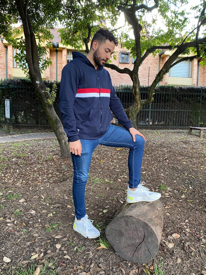 Hoodie Con Cremallera TRICOLOR Unisex