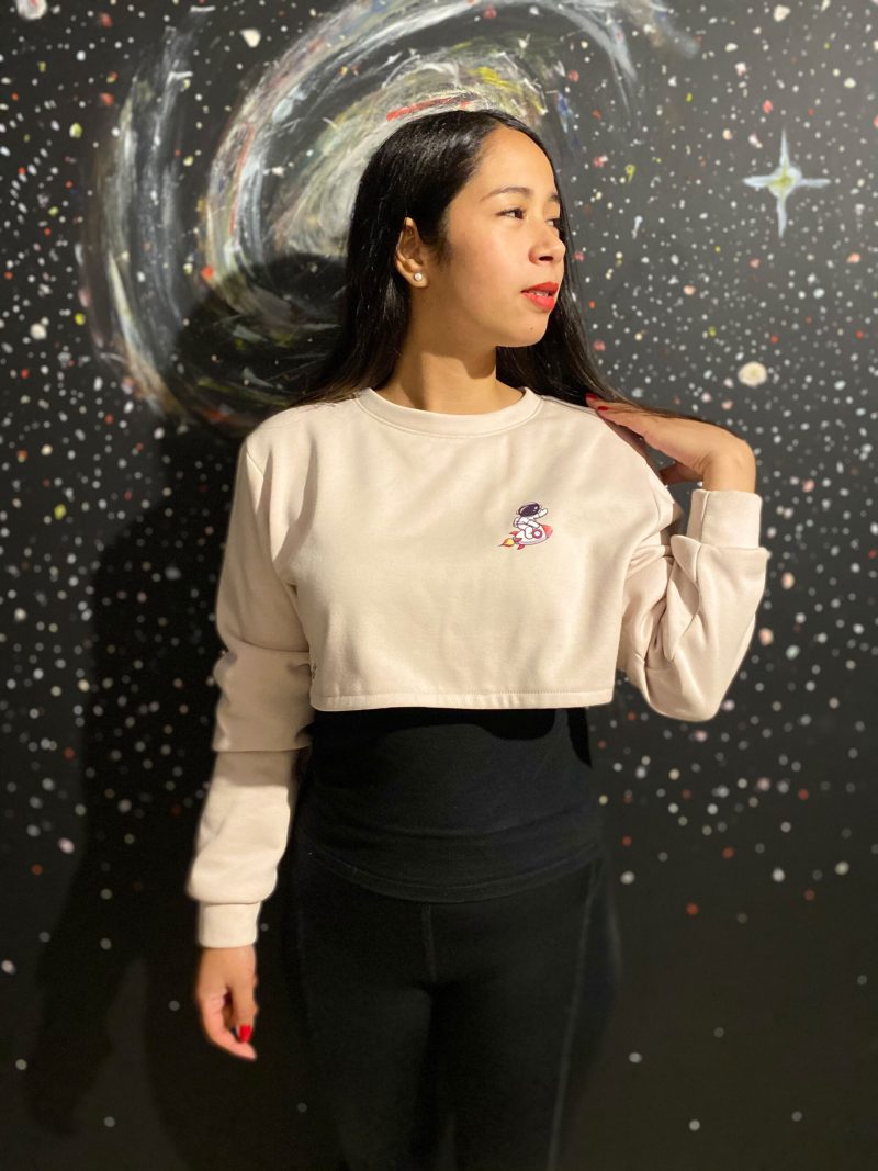 CropTop Cuello Redondo ASTRONAUTA Mujer